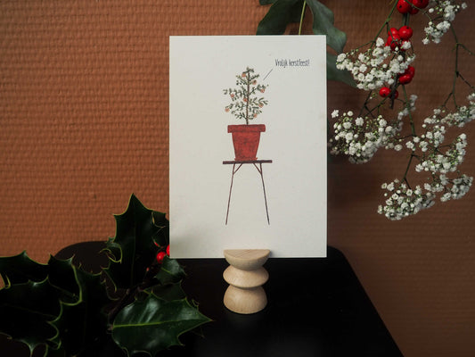 Kerstkaart | Vrolijk kerstfeest! - Lifebetweenplants