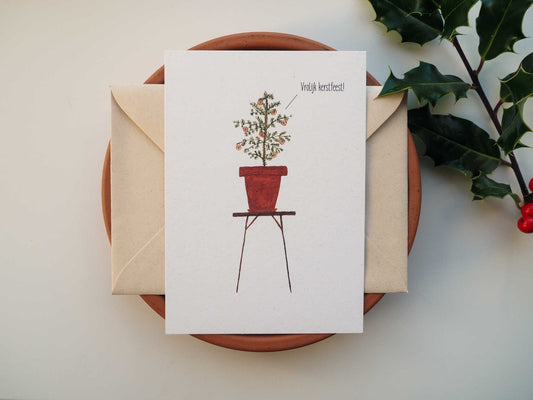 Kerstkaart | Vrolijk kerstfeest! - Lifebetweenplants