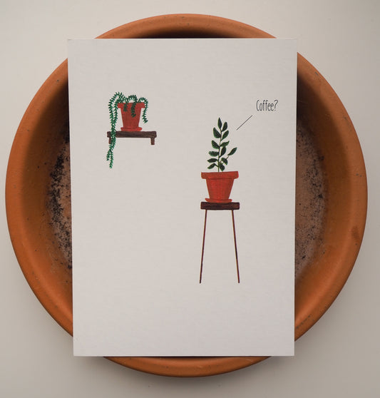 Wenskaart | Coffee? - Lifebetweenplants